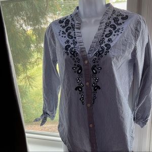 Embroidered Poplin Shirt
